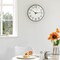 Clockswise Glow-in-the-Dark Decorative Wall Clock, Non-Ticking Battery Powered - Ideal for Living Room, Kitchen, Office, Bedroom, Hallway, Study, Classroom, Patio, Entryway or Dining Room, Black
